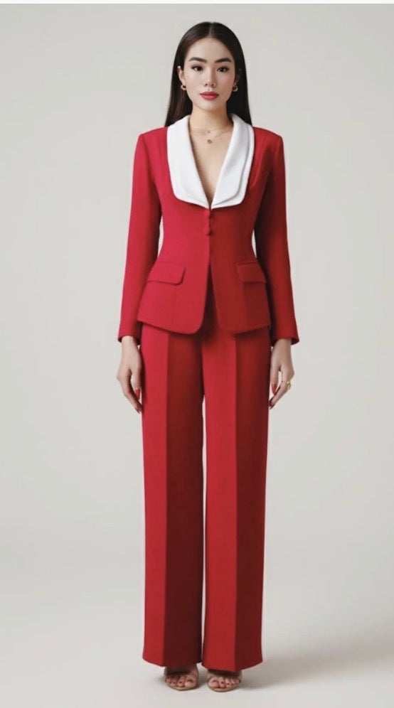 The Red pantsuit