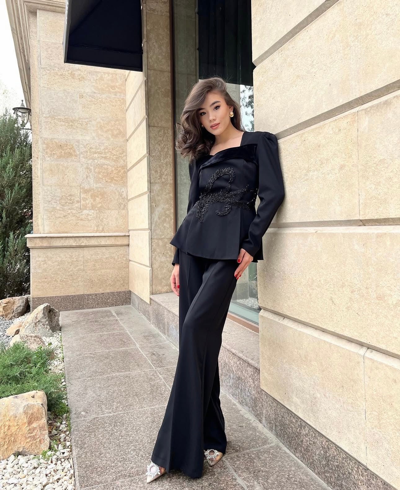 Black pant suit