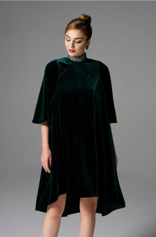 The Emerald Cape Dress