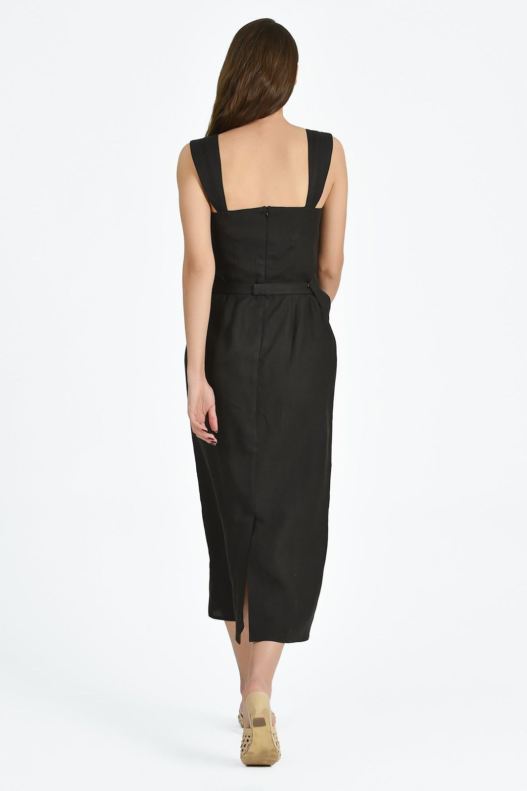 BLACK FLORAL BOW DRESS