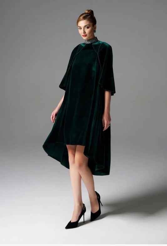 The Emerald Cape Dress